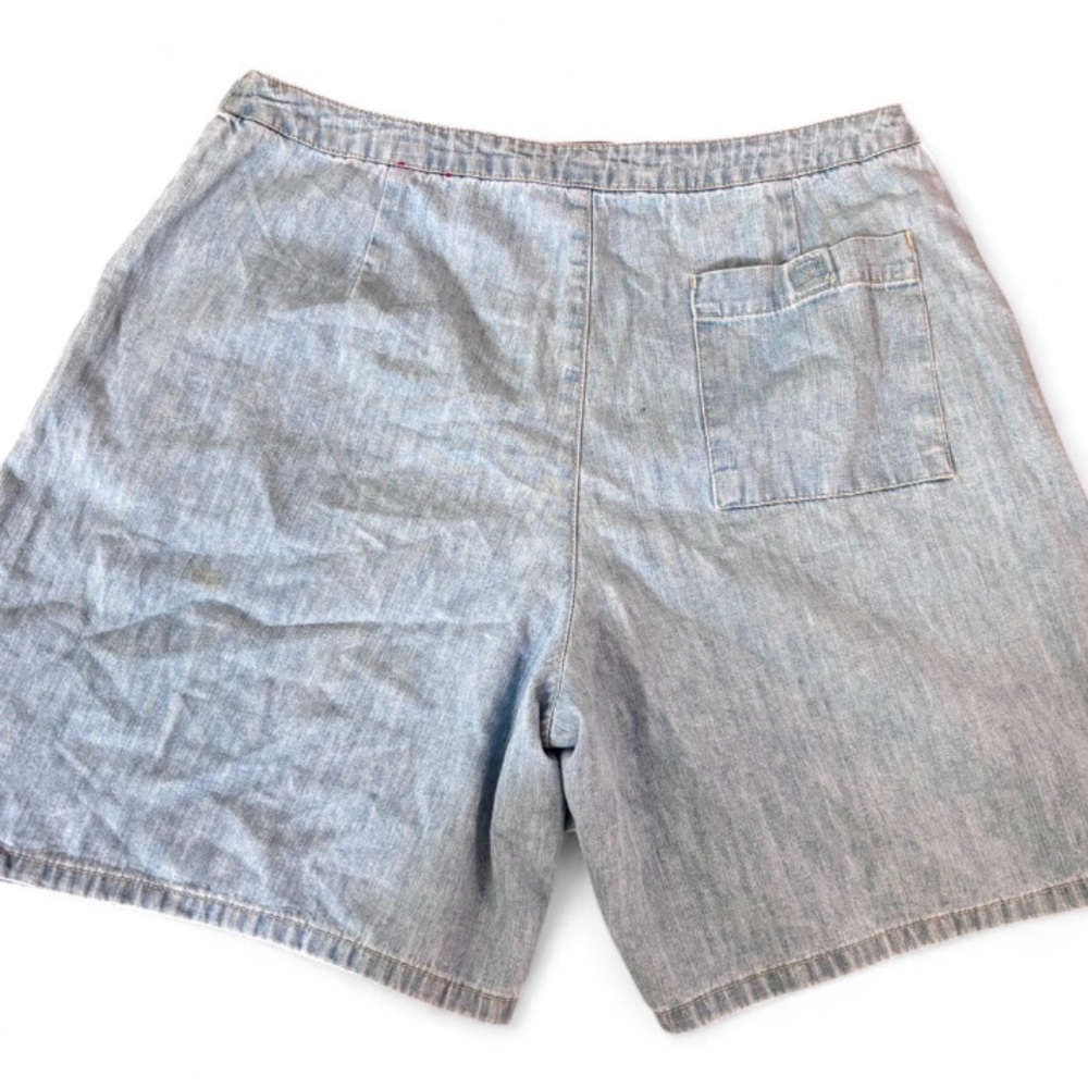Vintage Gloria Vanderbilt Cotton Denim Wrap Skort Skirt Light Wash Size 14 - Picture 2 of 8